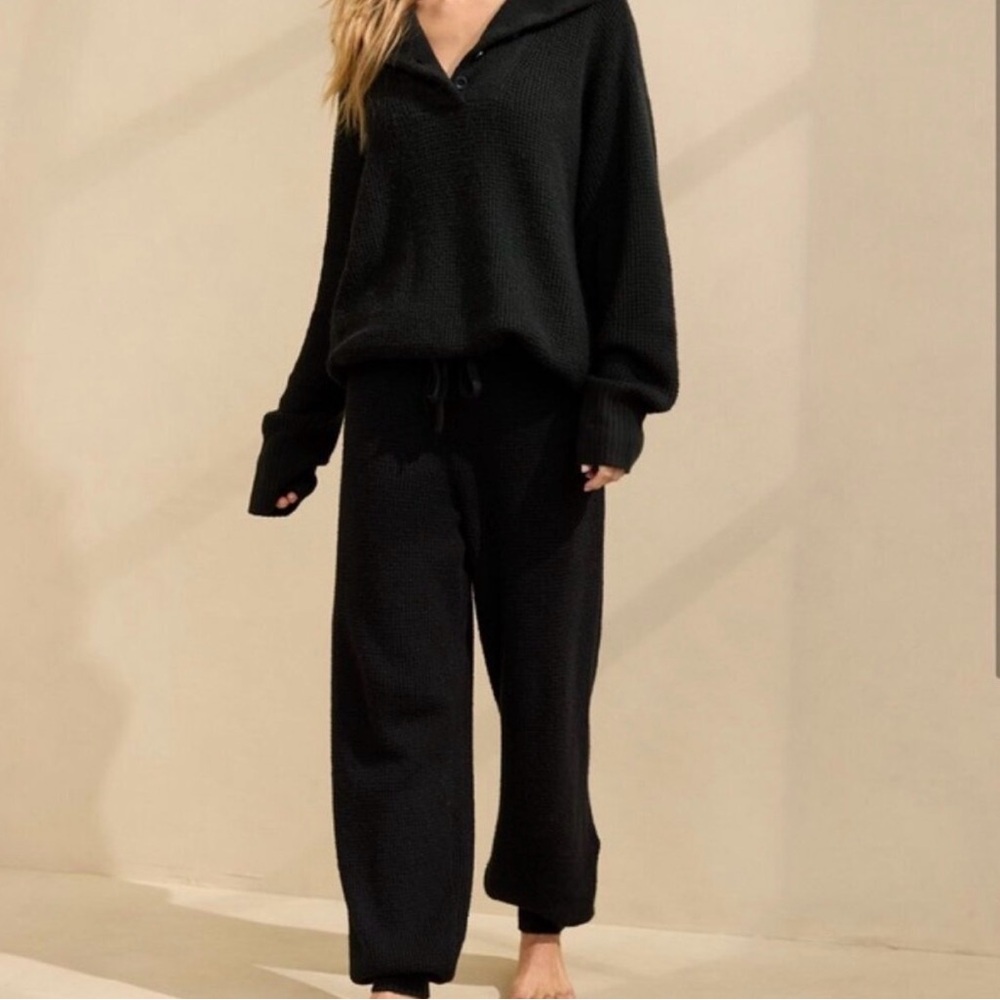 Aerie Black Knit Lounge Set